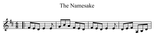 The Namesake - staff notation