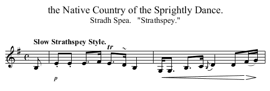 the Native Country of the Sprightly Dance. - staff notation