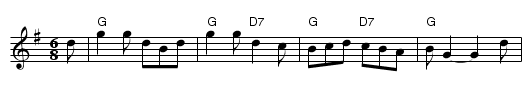 The Naughty 'Noochie - staff notation