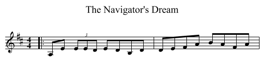 The Navigator's Dream - staff notation