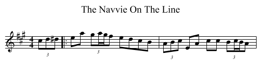The Navvie On The Line - staff notation