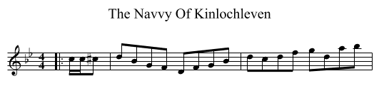 The Navvy Of Kinlochleven - staff notation