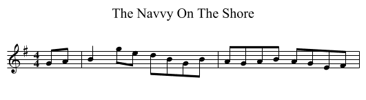 The Navvy On The Shore - staff notation