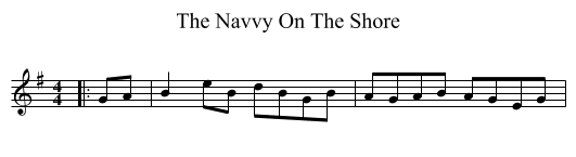 The Navvy On The Shore - staff notation