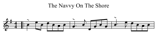 The Navvy On The Shore - staff notation