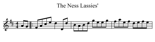 The Ness Lassies' - staff notation