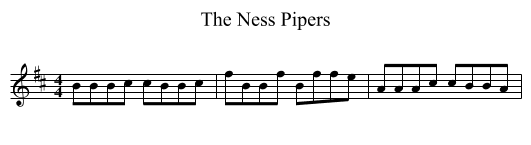 The Ness Pipers - staff notation