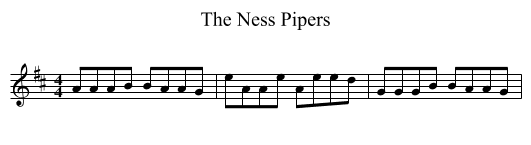 The Ness Pipers - staff notation