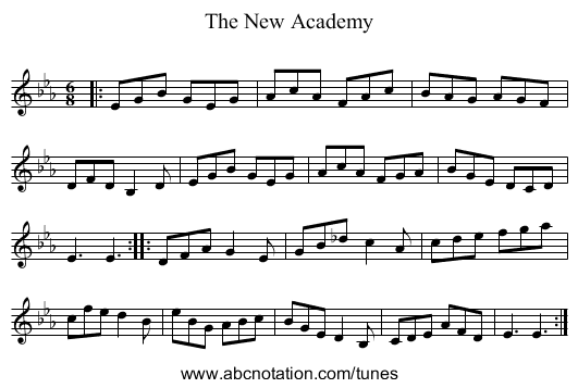 The New Academy - staff notation