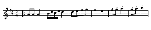 The New Allemand - staff notation