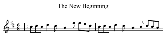The New Beginning - staff notation