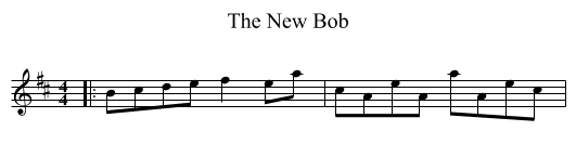 The New Bob - staff notation