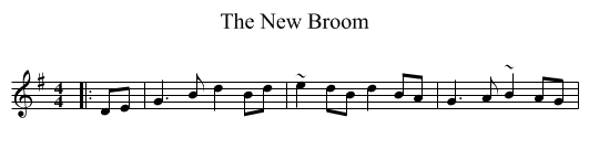 The New Broom - staff notation