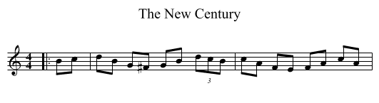 The New Century - staff notation