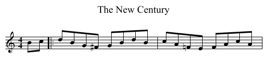 The New Century - staff notation