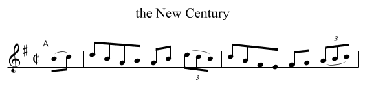 the New Century - staff notation