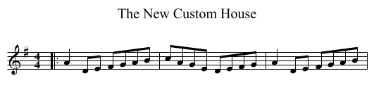 The New Custom House - staff notation