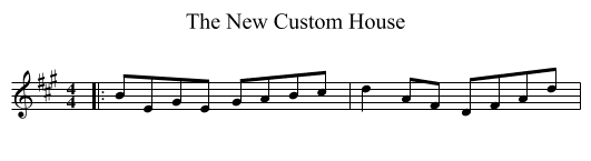 The New Custom House - staff notation