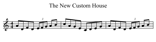 The New Custom House - staff notation