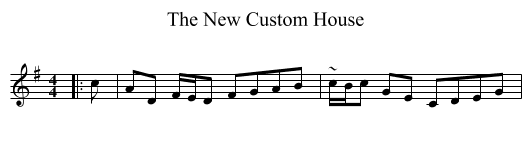 The New Custom House - staff notation