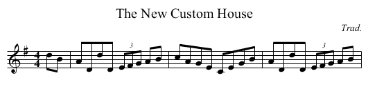 The New Custom House - staff notation