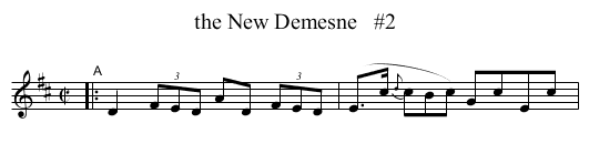 the New Demesne   #2 - staff notation