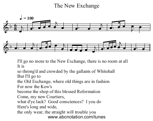 The New Exchange - staff notation