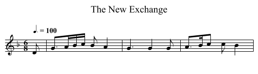 The New Exchange - staff notation