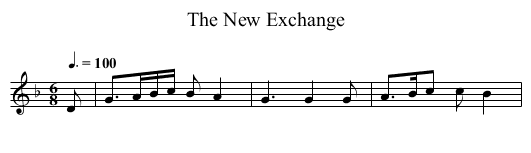 The New Exchange - staff notation