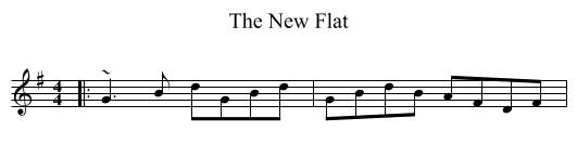 The New Flat - staff notation