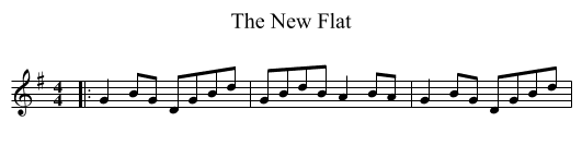 The New Flat - staff notation