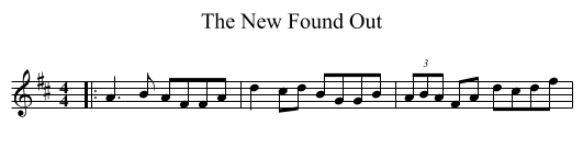 The New Found Out - staff notation