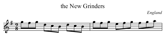the New Grinders - staff notation