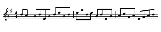 The New High Level Hornpipe (variations on the High Level) - staff notation