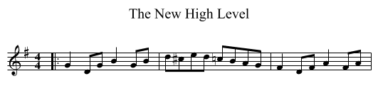 The New High Level - staff notation