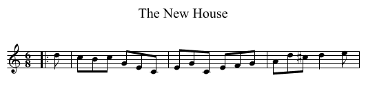 The New House - staff notation