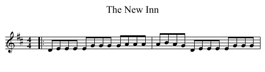 The New Inn - staff notation