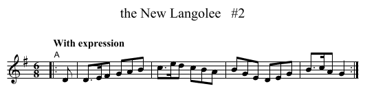 the New Langolee   #2 - staff notation