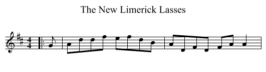 The New Limerick Lasses - staff notation