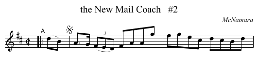 the New Mail Coach   #2 - staff notation