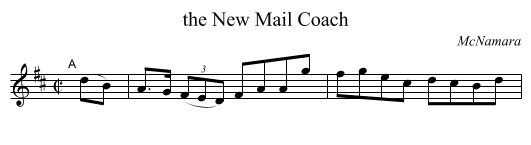 the New Mail Coach - staff notation