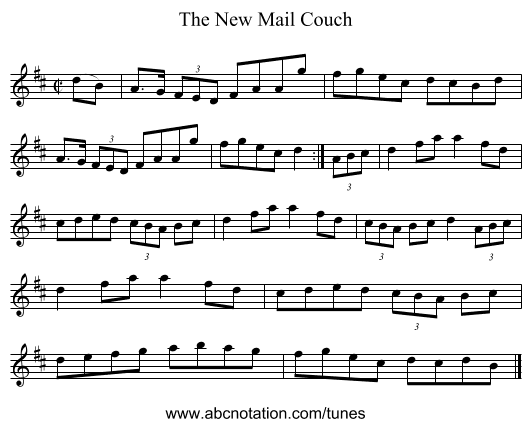 The New Mail Couch - staff notation
