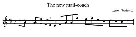 The new mail-coach - staff notation