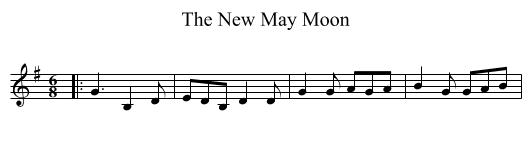 The New May Moon - staff notation