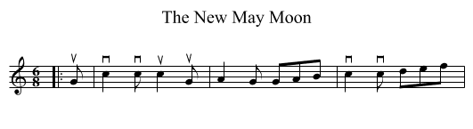The New May Moon - staff notation