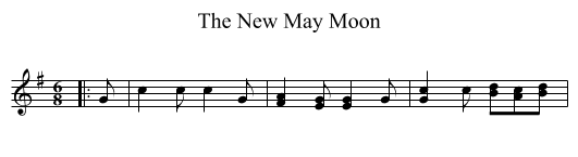 The New May Moon - staff notation