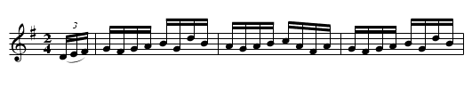 The New Moon Hornpipe         1609 - staff notation