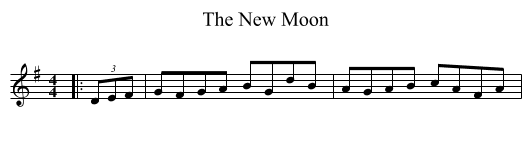 The New Moon - staff notation