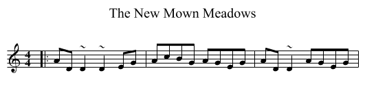 The New Mown Meadows - staff notation