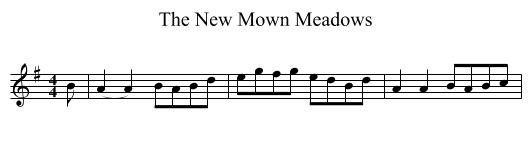 The New Mown Meadows - staff notation